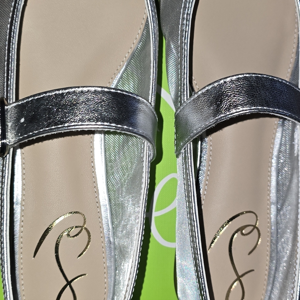 Sam Edelman Miranda Silver Mesh Mary Jane Flats – Size 9 – NIB - Picture 5 of 11